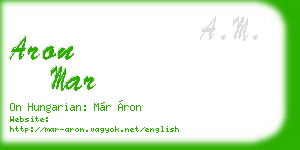 aron mar business card